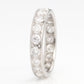 Art Deco 18ct White Gold Diamond Eternity Ring Size O 1/2 - Friar House