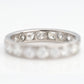 Art Deco 18ct White Gold Diamond Eternity Ring Size O 1/2 - Friar House