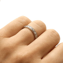 Art Deco 18ct White Gold Diamond Eternity Ring, size J 1/2 - Friar House