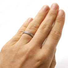 Art Deco 18ct White Gold Diamond Eternity Ring, size J 1/2 - Friar House