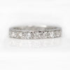Art Deco 18ct White Gold Diamond Eternity Ring Size J 1/2