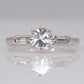 Art Deco 18ct White Gold Diamond Solitaire Ring - Friar House