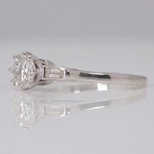 Art Deco 18ct White Gold Diamond Solitaire Ring - Friar House