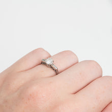 Art Deco 18ct White Gold Diamond Solitaire Ring - Friar House