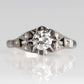 Art Deco 18ct White Gold Diamond Solitaire Ring - Friar House