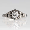 Art Deco 18ct White Gold Diamond Solitaire Ring