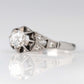 Art Deco 18ct White Gold Diamond Solitaire Ring - Friar House