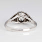Art Deco 18ct White Gold Diamond Solitaire Ring - Friar House
