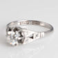 Art Deco 18ct White Gold Diamond Solitaire Ring - Friar House
