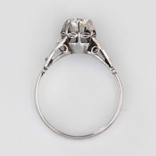 Art Deco 18ct White Gold Diamond Solitaire Ring - Friar House