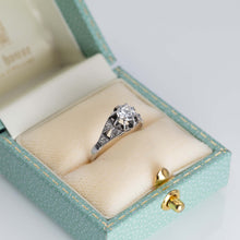 Art Deco 18ct White Gold Diamond Solitaire Ring - Friar House
