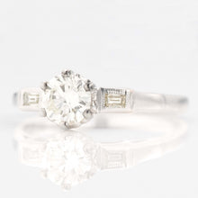 Art Deco 18ct White Gold Diamond Solitaire Ring - Friar House