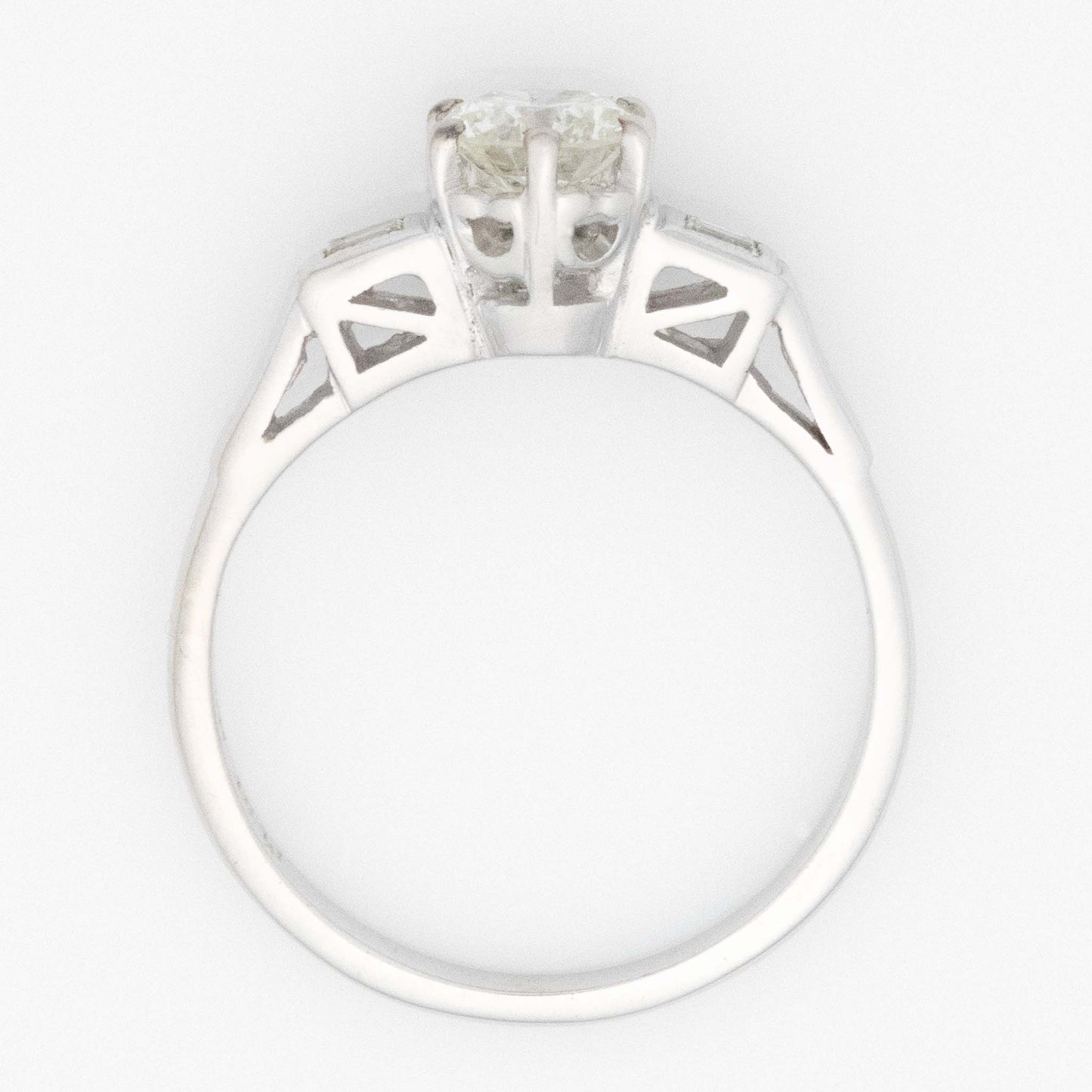 Art Deco 18ct White Gold Diamond Solitaire Ring - Friar House