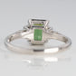 Art Deco 18ct White Gold Green Tourmaline Ring - Friar House