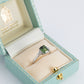 Art Deco 18ct White Gold Green Tourmaline Ring - Friar House