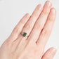 Art Deco 18ct White Gold Green Tourmaline Ring - Friar House