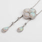 Art Deco 18ct White Gold Opal and Diamond Pendant - Friar House