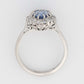 Art Deco 18ct White Gold Sapphire and Diamond Cluster Ring - Friar House