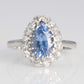 Art Deco 18ct White Gold Sapphire and Diamond Cluster Ring - Friar House