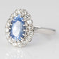 Art Deco 18ct White Gold Sapphire and Diamond Cluster Ring - Friar House
