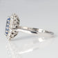 Art Deco 18ct White Gold Sapphire and Diamond Cluster Ring - Friar House