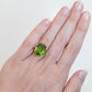 Art Deco 18ct Yellow Gold 12 Carat Peridot Ring - Friar House