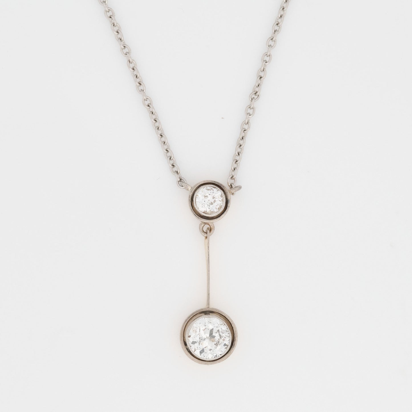 Art Deco 18ct Yellow Gold And Platinum Diamond Pendant - Friar House