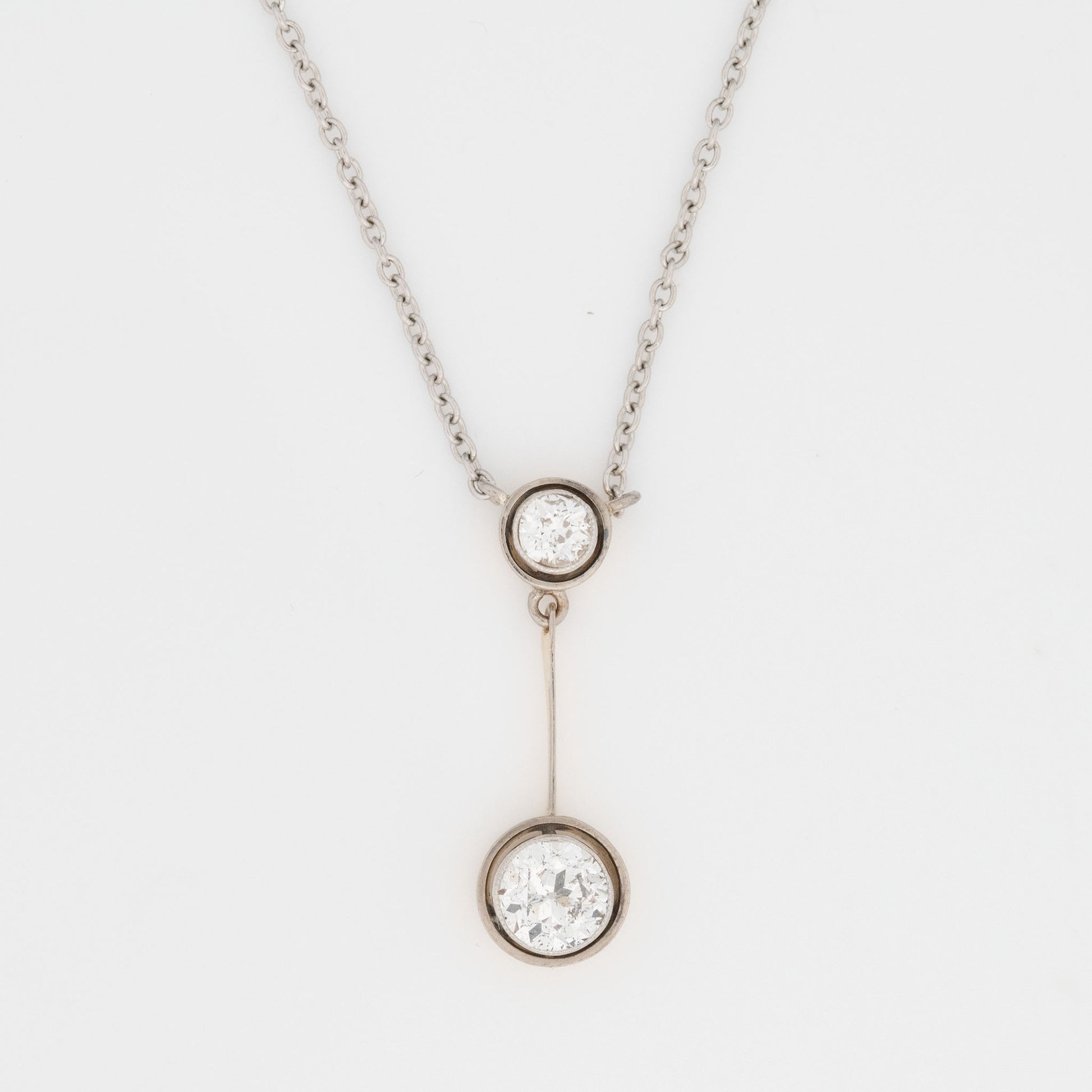 Art Deco 18ct Yellow Gold And Platinum Diamond Pendant - Friar House