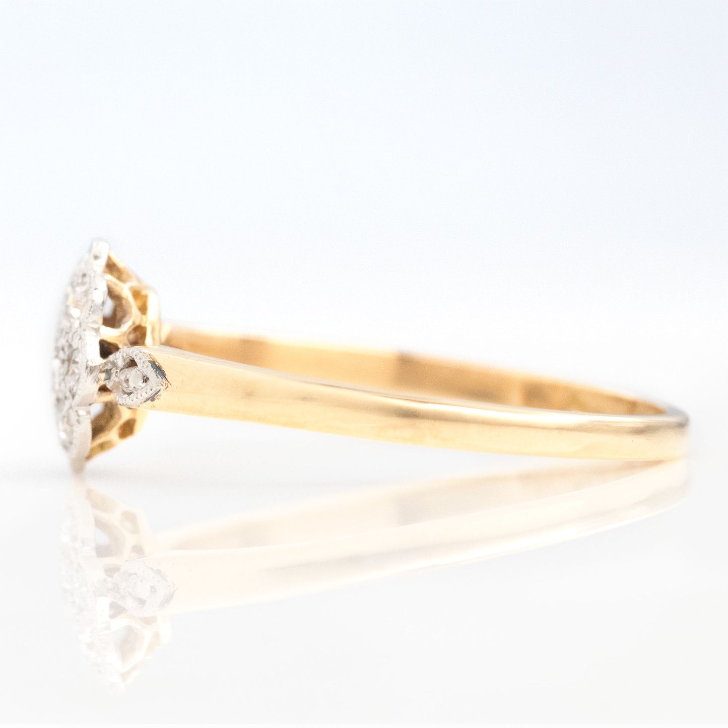 Art Deco 18ct Yellow Gold Diamond Cluster Ring - Friar House