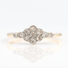 Art Deco 18ct Yellow Gold Diamond Cluster Ring - Friar House