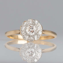 Art Deco 18ct Yellow Gold Diamond Cluster Ring - Friar House