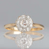 Art Deco 18ct Yellow Gold Diamond Cluster Ring