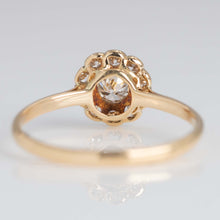 Art Deco 18ct Yellow Gold Diamond Cluster Ring - Friar House