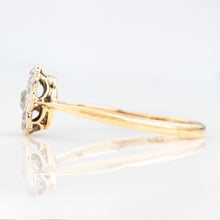 Art Deco 18ct Yellow Gold Diamond Daisy Cluster Ring - Friar House