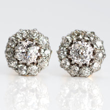 Art Deco 18ct Yellow Gold Diamond Earrings