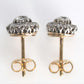 Art Deco 18ct Yellow Gold Diamond Earrings