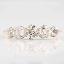 Art Deco 18ct Yellow Gold Diamond Five Stone Ring - Friard House