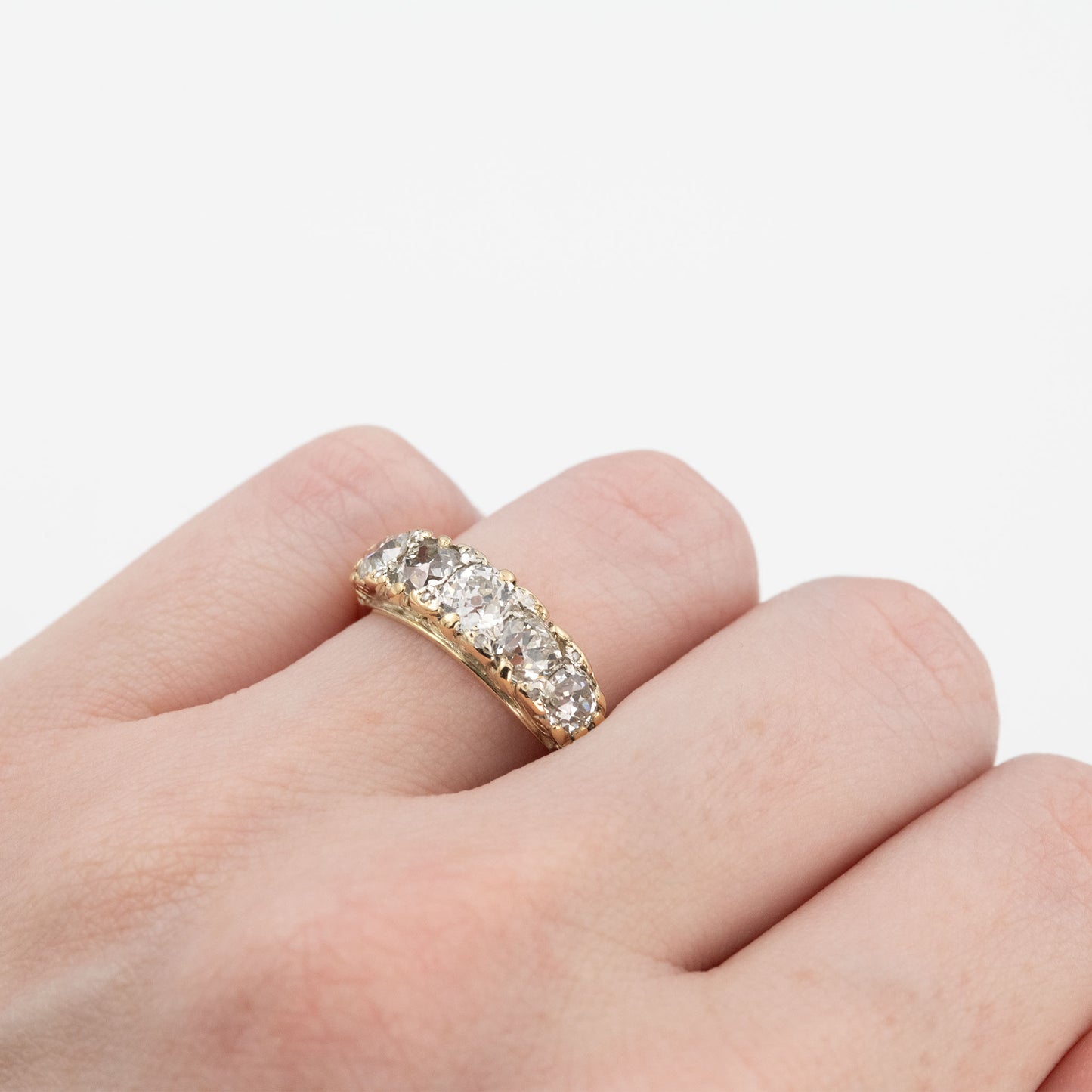Art Deco 18ct Yellow Gold Diamond Five Stone Ring - Friar House