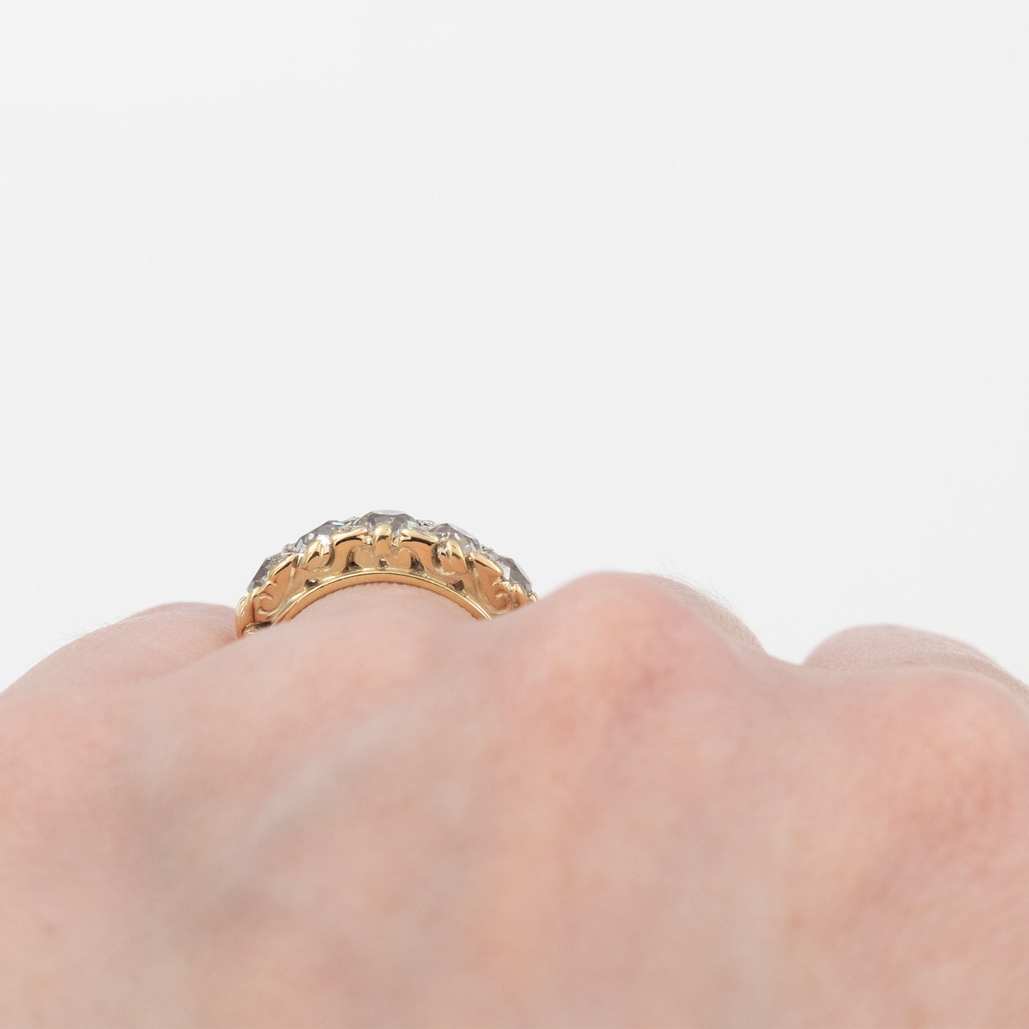 Art Deco 18ct Yellow Gold Diamond Five Stone Ring - Friar House
