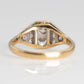 Art Deco 18ct Yellow Gold Diamond Panel Ring - Friar House
