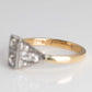 Art Deco 18ct Yellow Gold Diamond Panel Ring - Friar House
