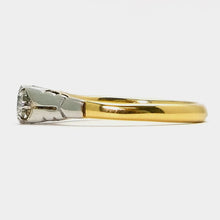 Art Deco 18ct Yellow Gold Diamond Solitaire Engagement Ring - Friar House