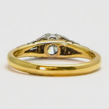Art Deco 18ct Yellow Gold Diamond Solitaire Engagement Ring - Friar House