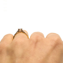 Art Deco 18ct Yellow Gold Diamond Solitaire Engagement Ring - Friar House
