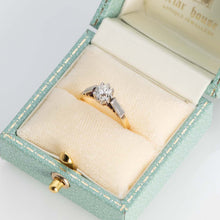 Art Deco 18ct Yellow Gold Diamond Solitaire Engagement Ring - Friar House