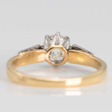 Art Deco 18ct Yellow Gold Diamond Solitaire Engagement Ring - Friar House
