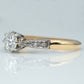 Art Deco 18ct Yellow Gold Diamond Solitaire Ring - Friar House