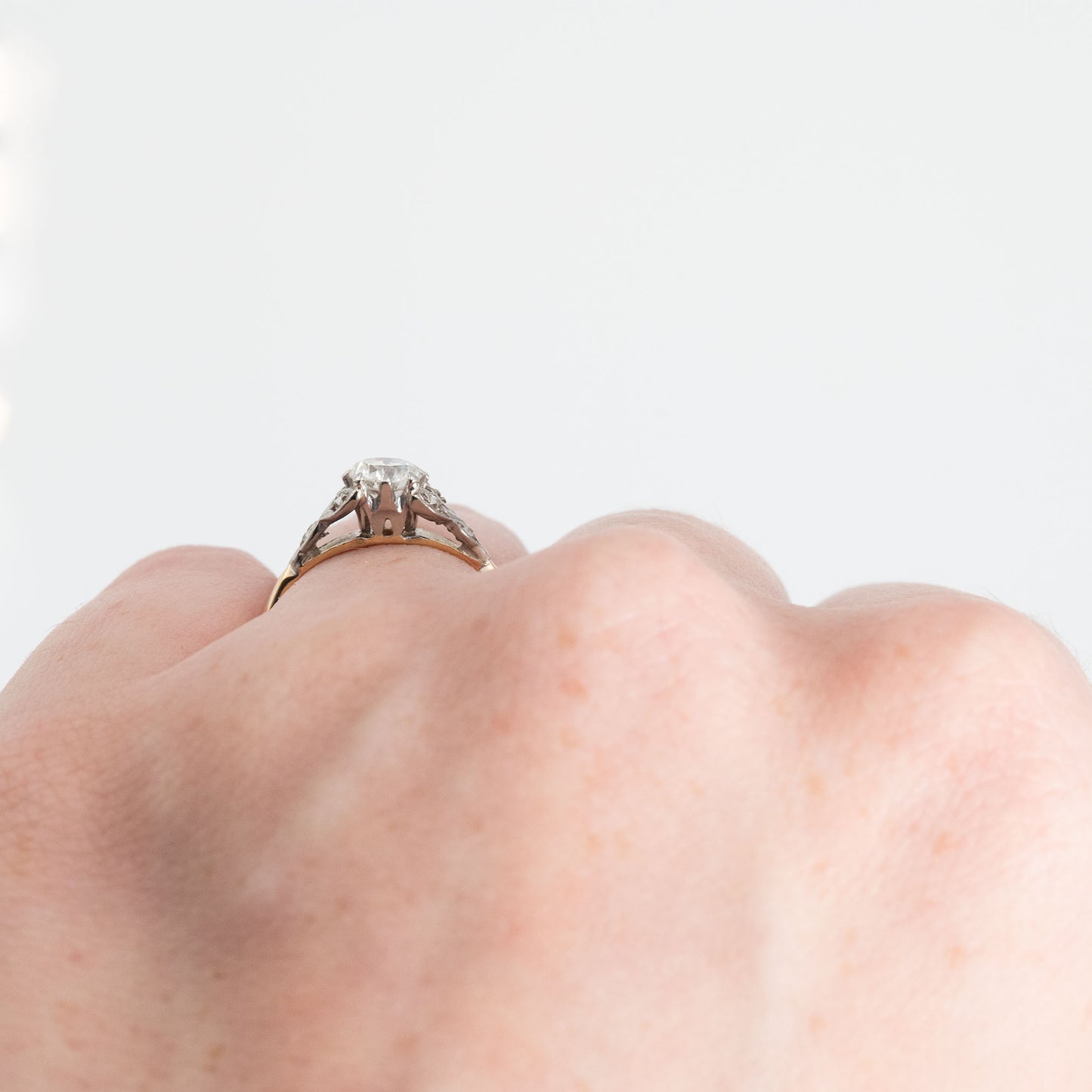 Art Deco 18ct Yellow Gold Diamond Solitaire Ring - Friar House