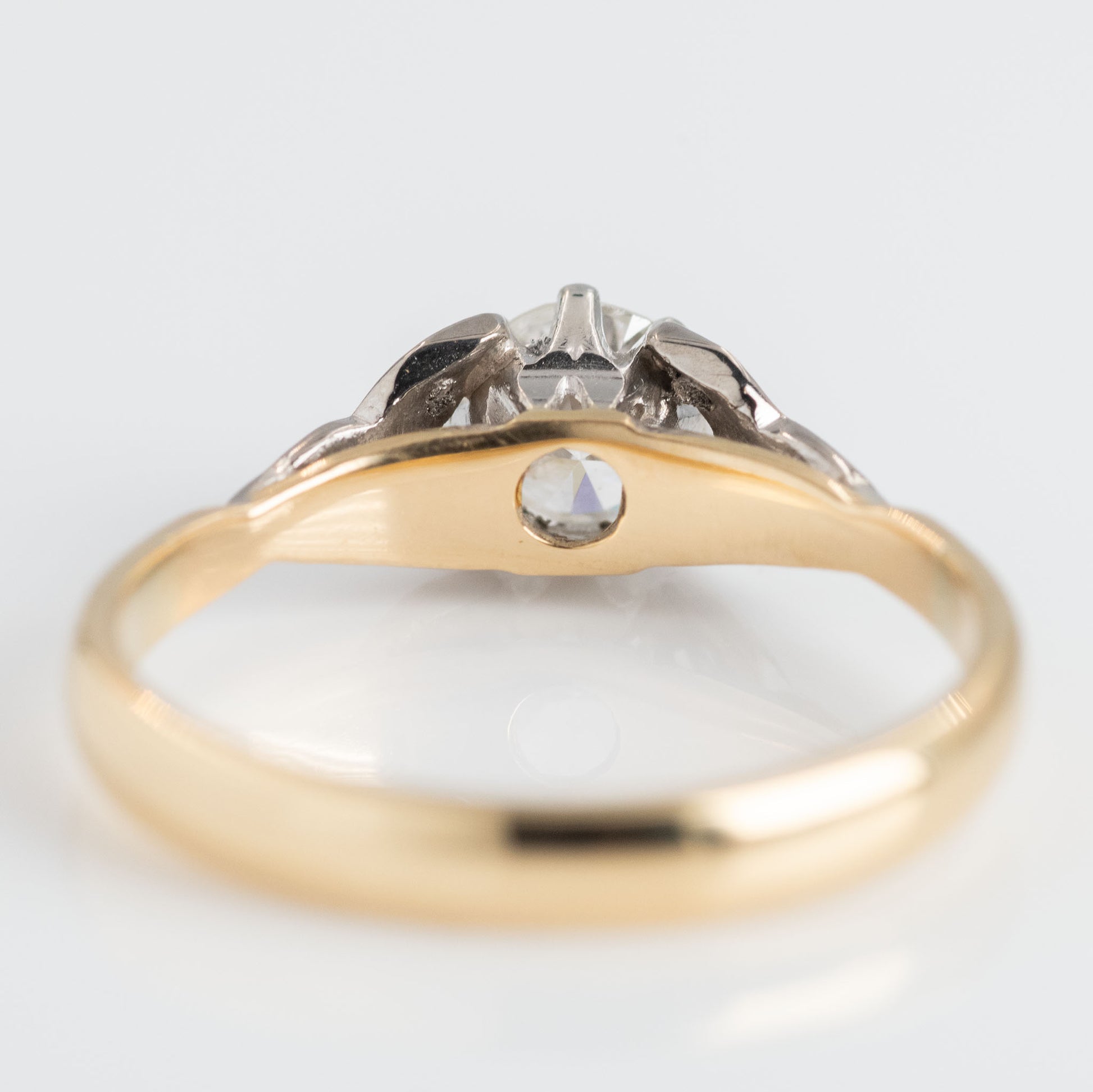 Art Deco 18ct Yellow Gold Diamond Solitaire Ring - Friar House