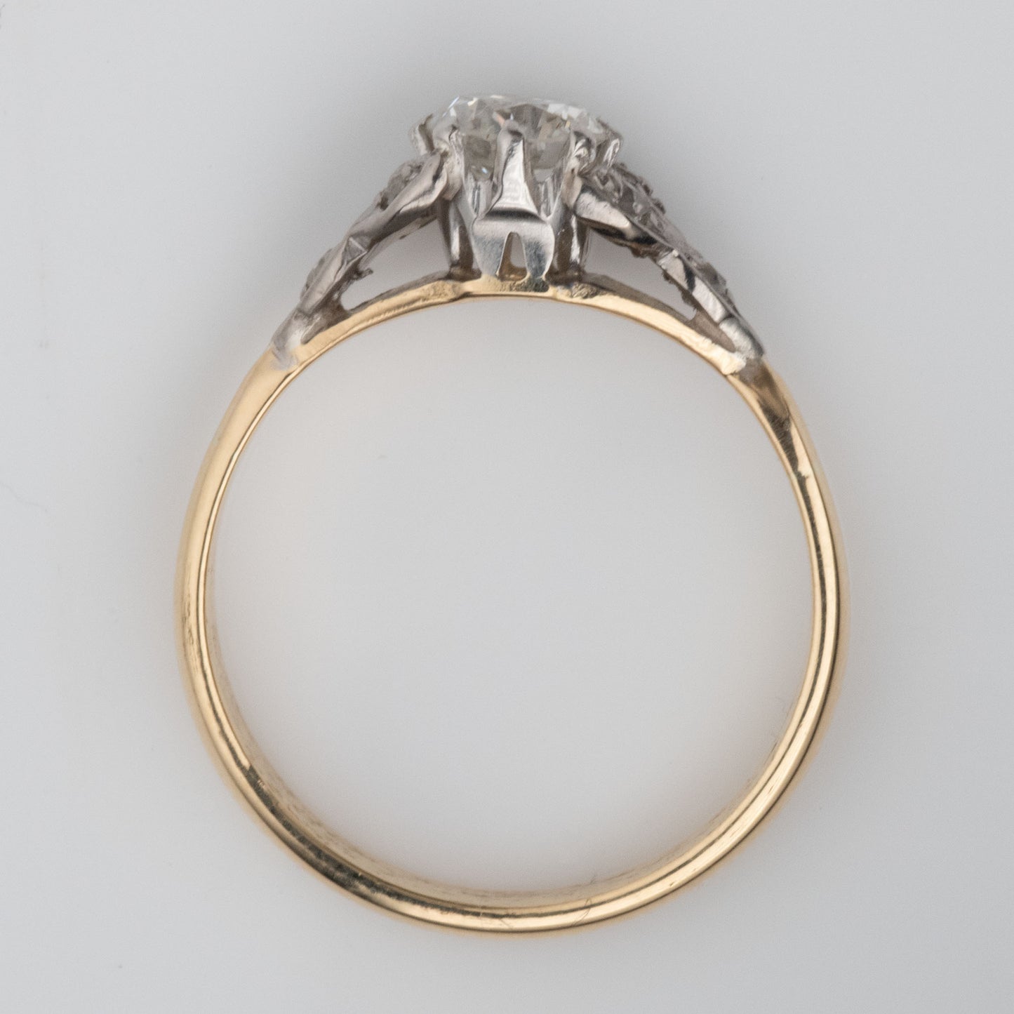 Art Deco 18ct Yellow Gold Diamond Solitaire Ring - Friar House